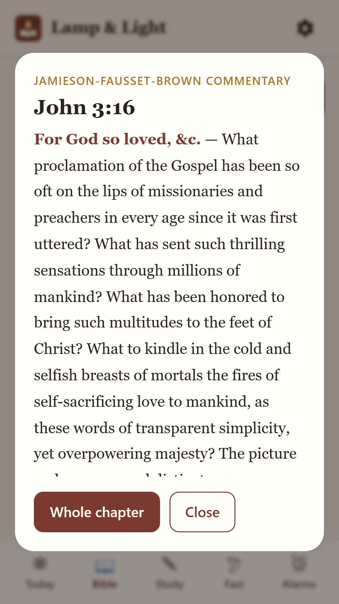 Jamieson-Fausset-Brown commentary on John 3:16